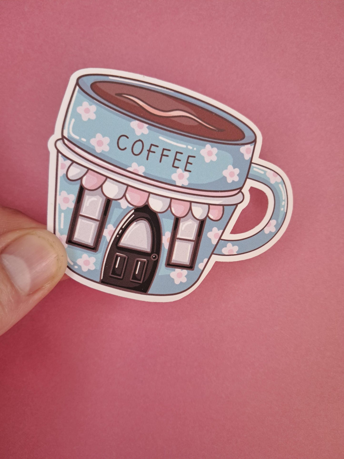 Cute book shop coffee cup reader gift Reading Sticker Die cut Decal planner vinyl sticker | Kindle | Laptop | Book | Water Bottle | Bookish
