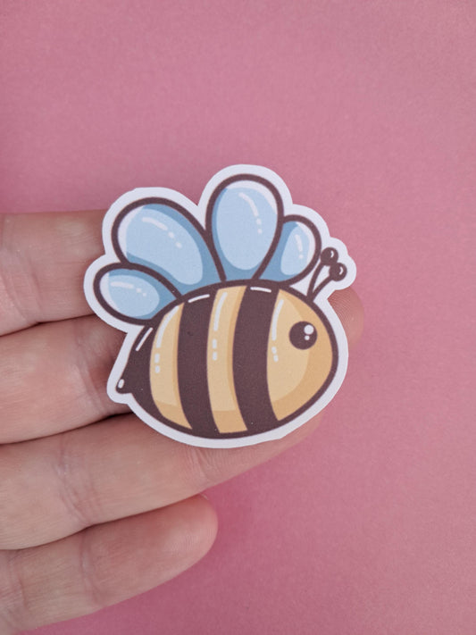 Cute kawaii busy bee summer Reading Sticker Die cut Decal planner vinyl sticker | Kindle | Laptop | Book | Water Bottle | Bookish | Phone