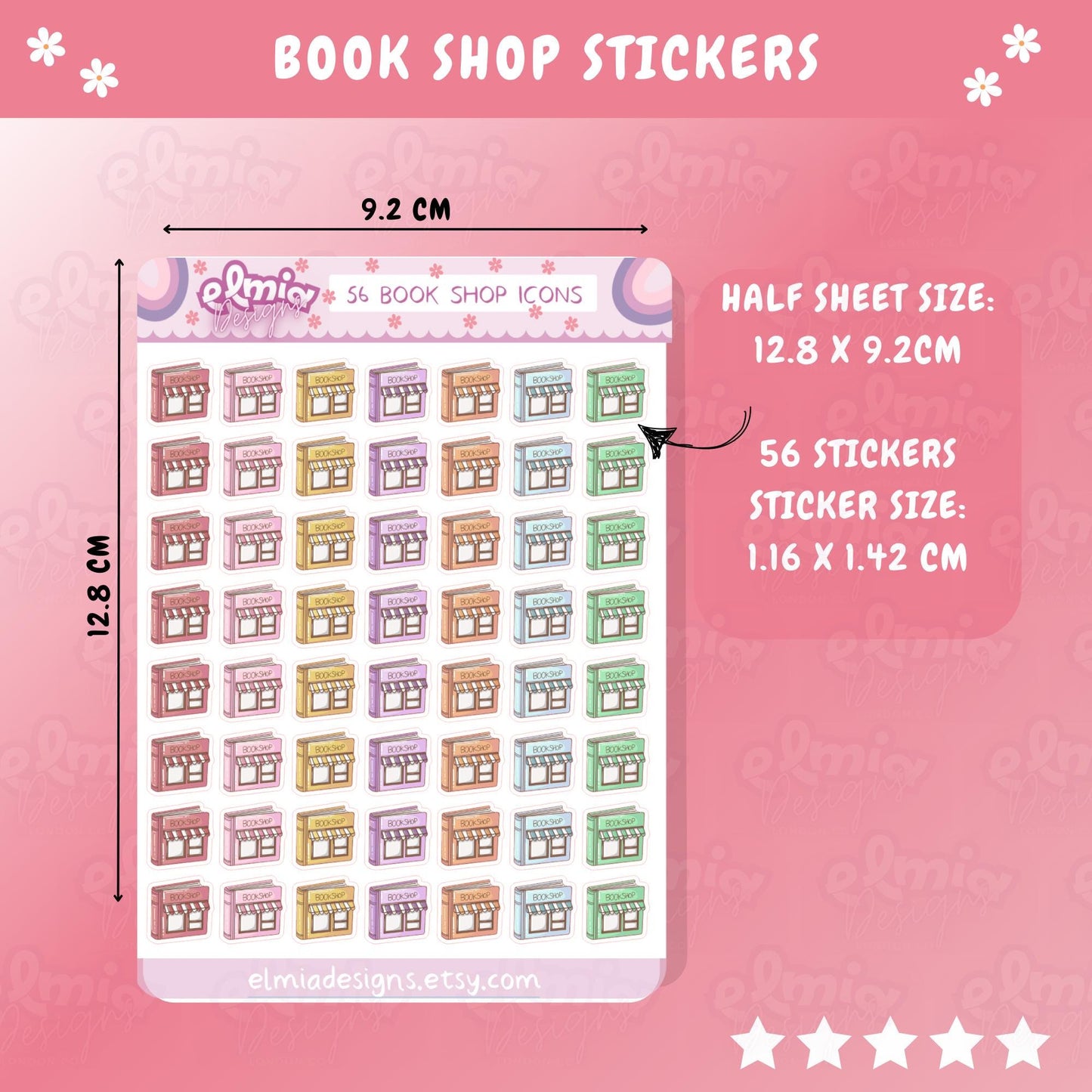 PRINTED Book Shop or Library reading journal rating stickers | planner stickers planning | review | planner stickers | vinyl sticker
