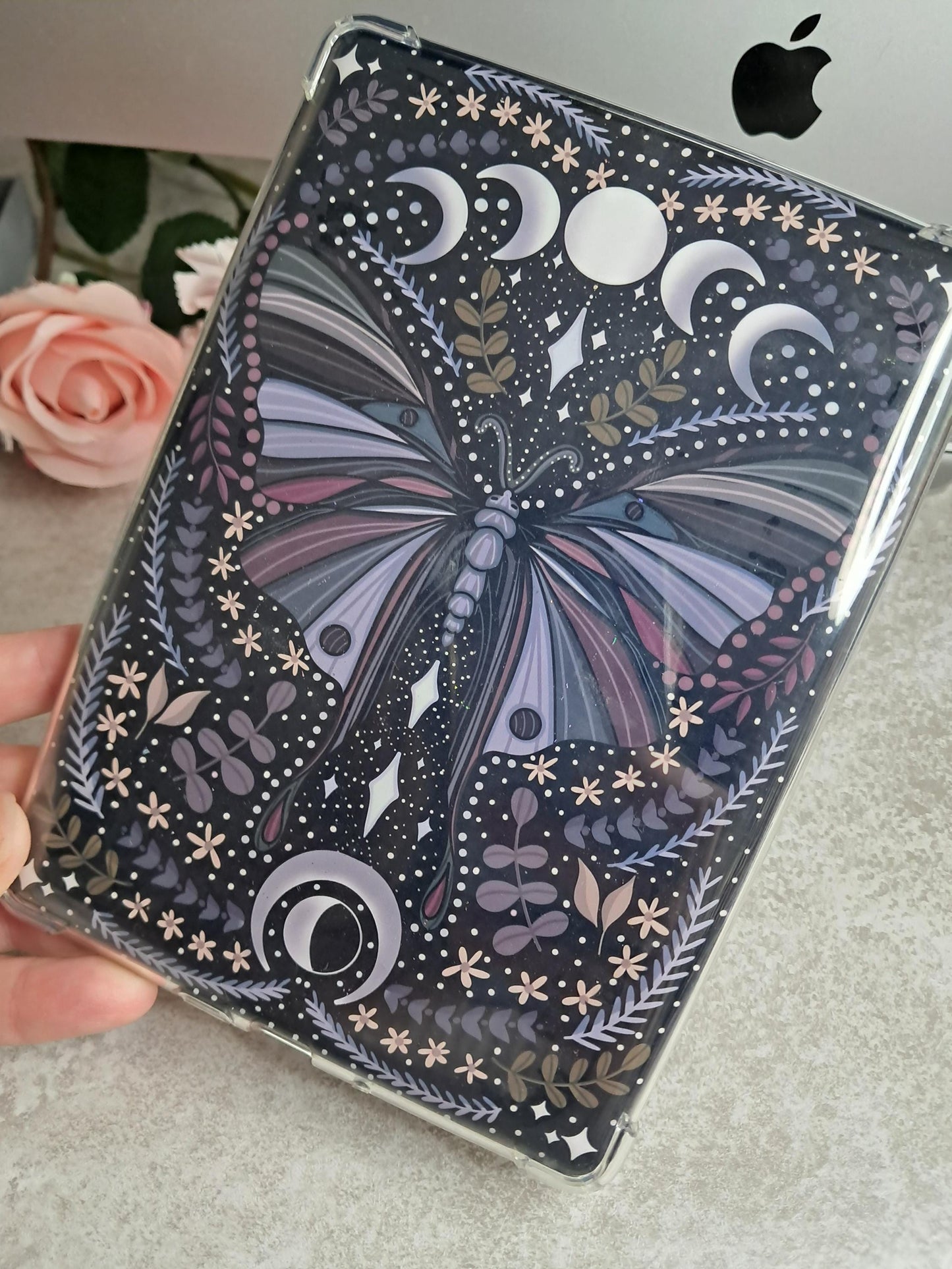 PRINTED Kindle Case Insert | Reader Gifts | Bookish | Sticker | Booktok | witch | fantasy | Romance | Romantasy | Moth | Colourful | Skin