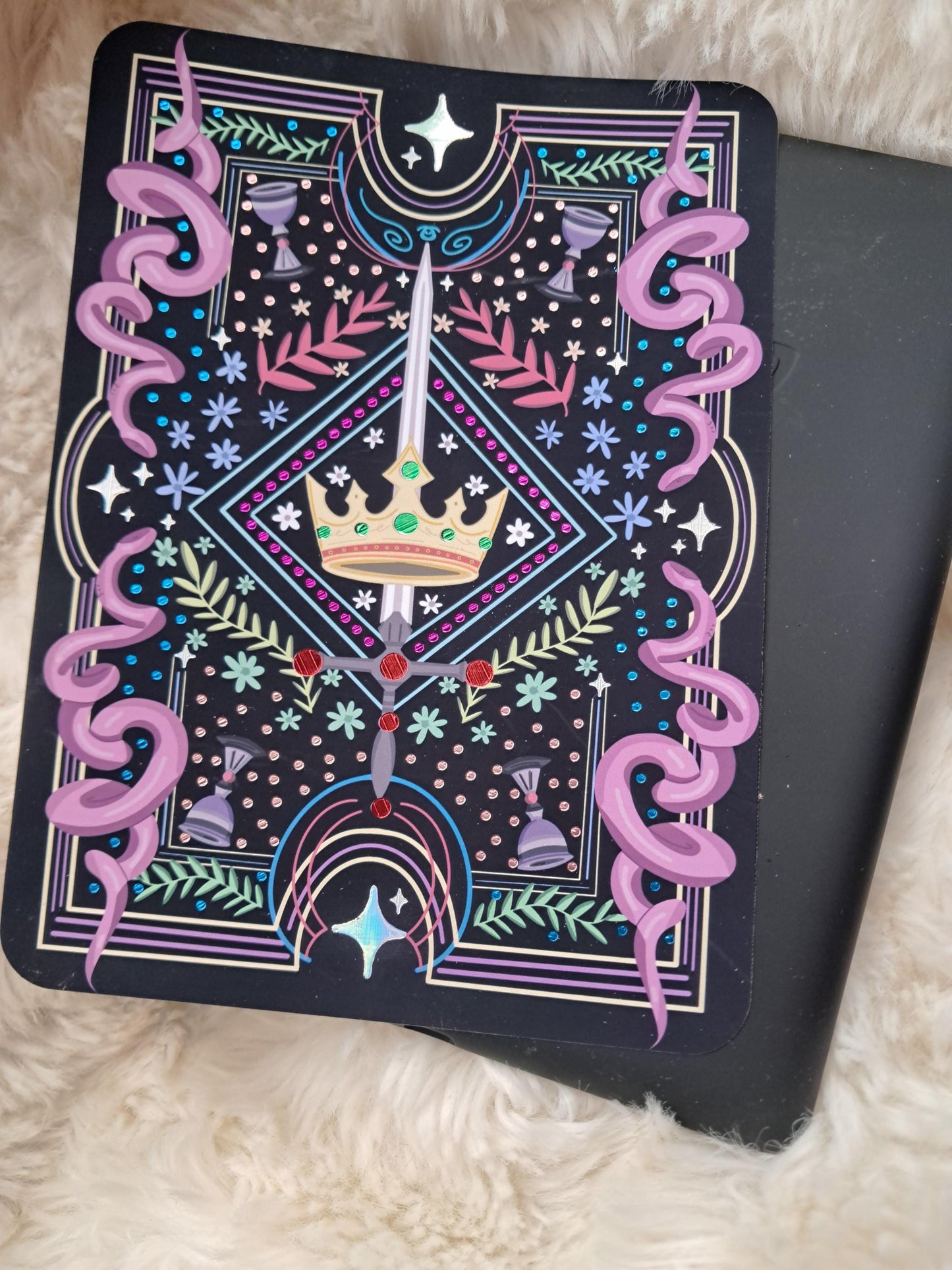 Foiled Kindle Case Insert | Reader Gifts | Bookish | Sticker | Booktok | dragon | fantasy | Romance | Romantasy | enemies Colourful | Skin