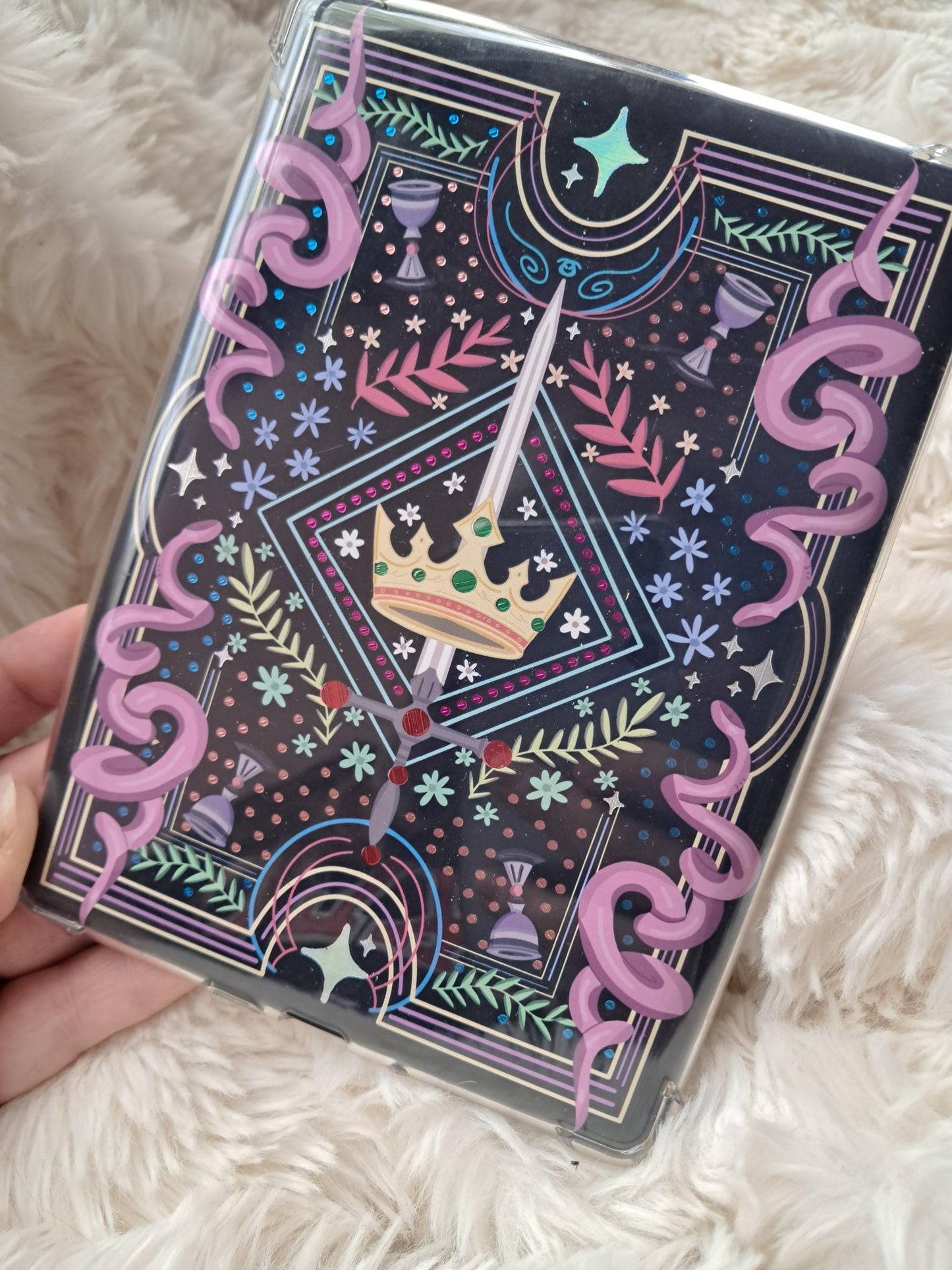 Foiled Kindle Case Insert | Reader Gifts | Bookish | Sticker | Booktok | dragon | fantasy | Romance | Romantasy | enemies Colourful | Skin