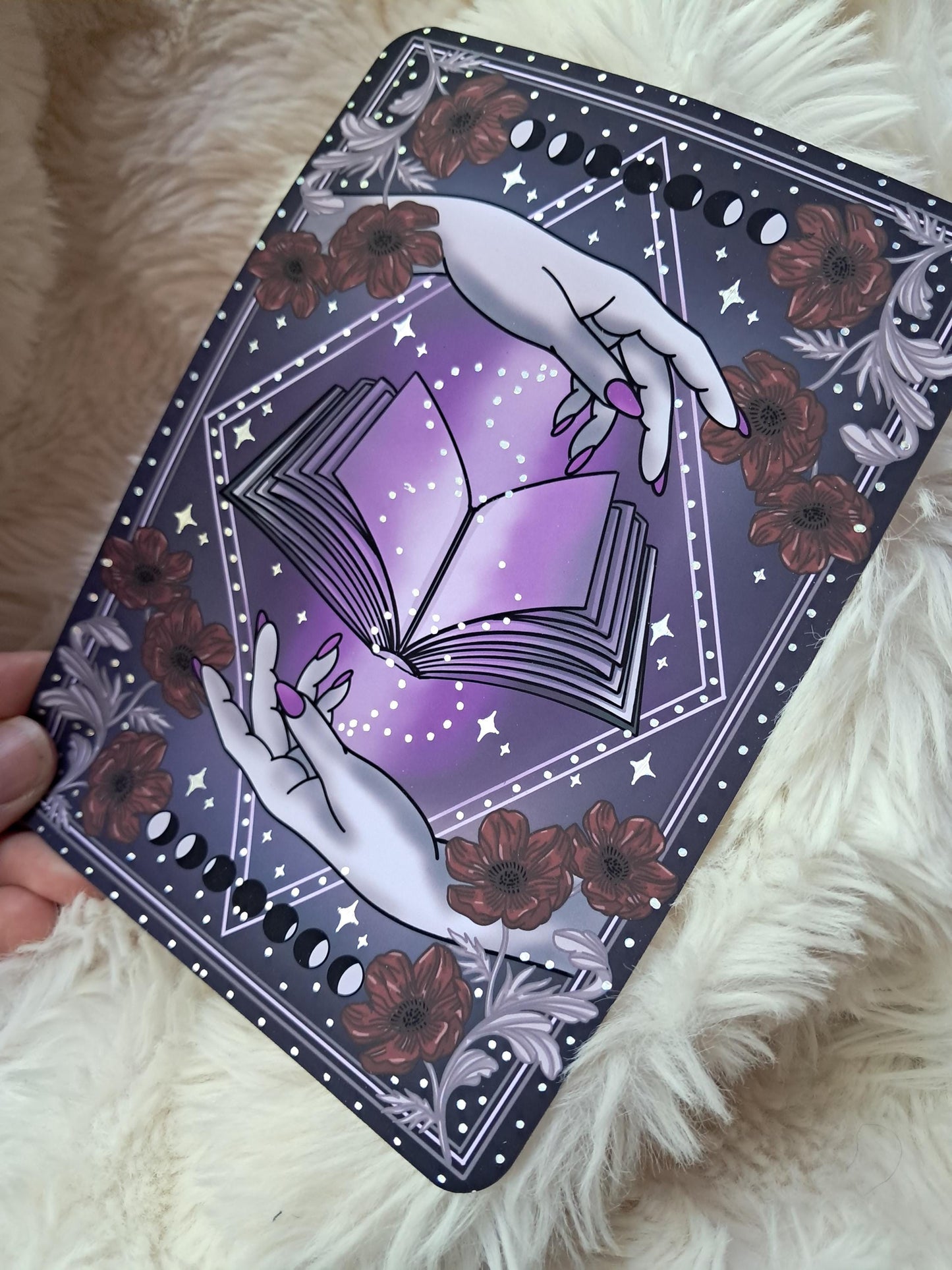 Foiled Kindle Case Insert | Reader Gifts | Bookish | Sticker | Booktok | the reader tarot card | fantasy | witchy | Moon | Colourful | Skin