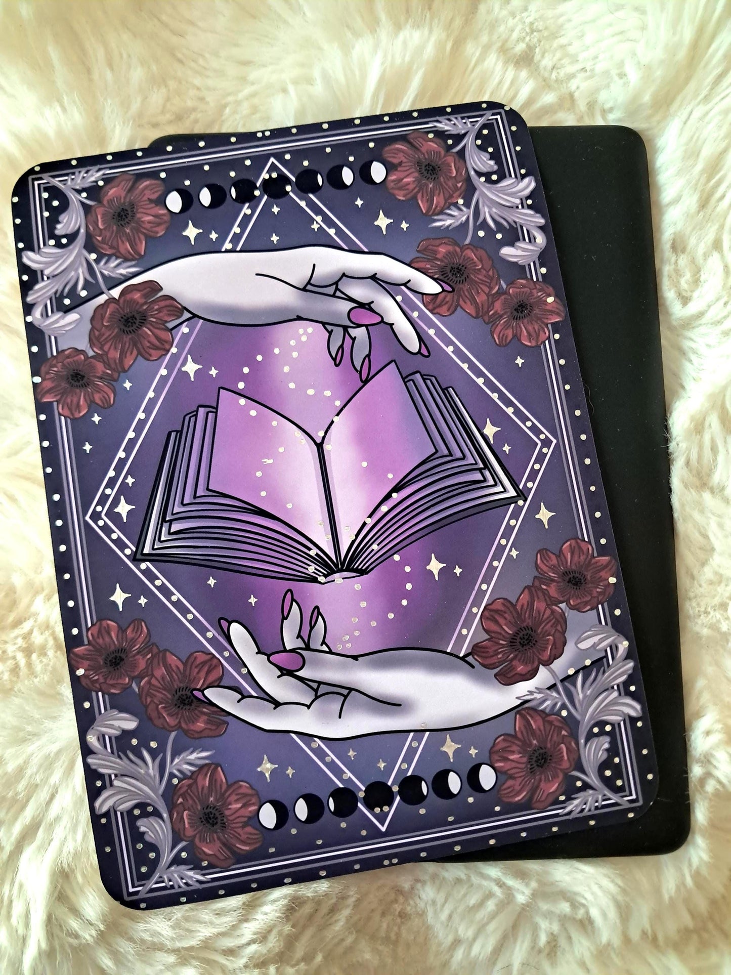 Foiled Kindle Case Insert | Reader Gifts | Bookish | Sticker | Booktok | the reader tarot card | fantasy | witchy | Moon | Colourful | Skin