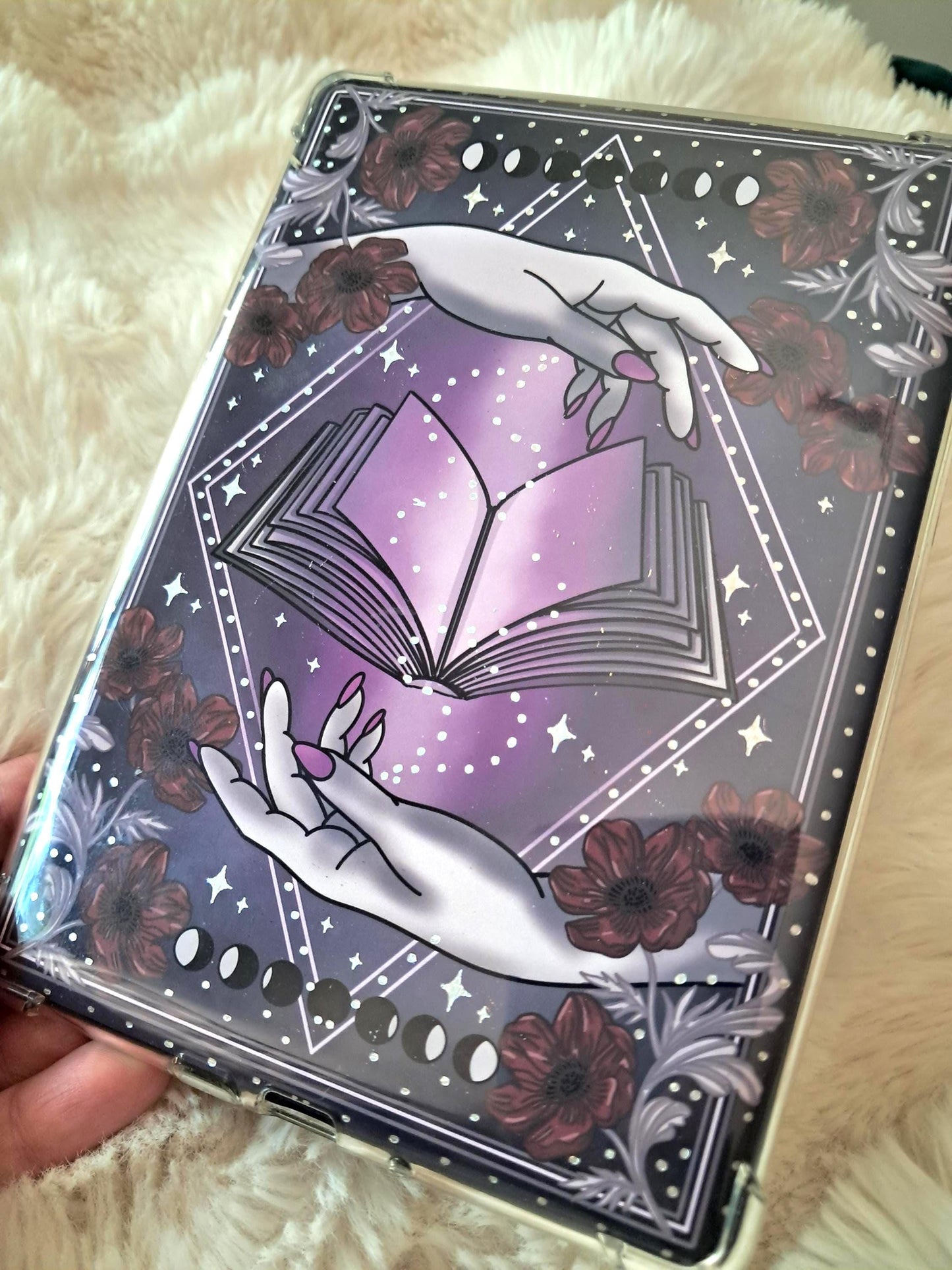 Foiled Kindle Case Insert | Reader Gifts | Bookish | Sticker | Booktok | the reader tarot card | fantasy | witchy | Moon | Colourful | Skin