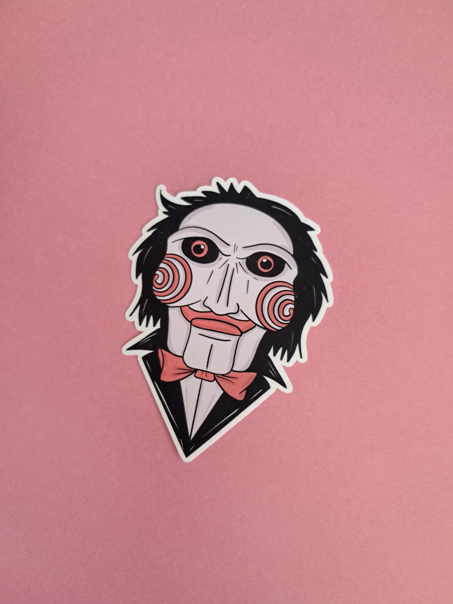 Saw Doll Horror Movie Book Clown Sticker Die cut Decal planner stickers | vinyl sticker | Kindle | Laptop | | Water Bottle | Bookish | Phone