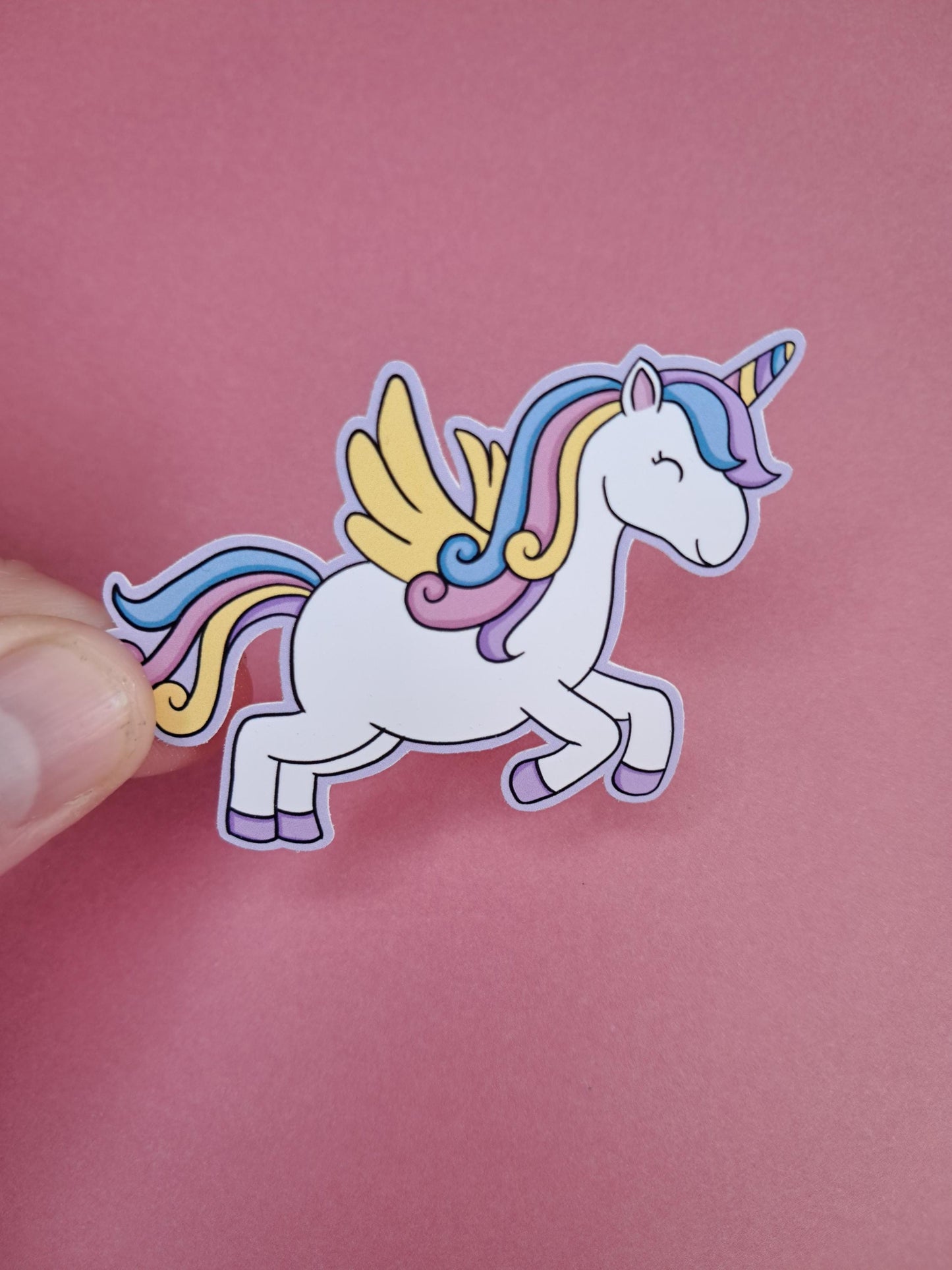 Cute Colourful magical unicorn Sticker Die cut Decal planner stickers | vinyl sticker | Kindle | Laptop | | Water Bottle | Bookish | girly