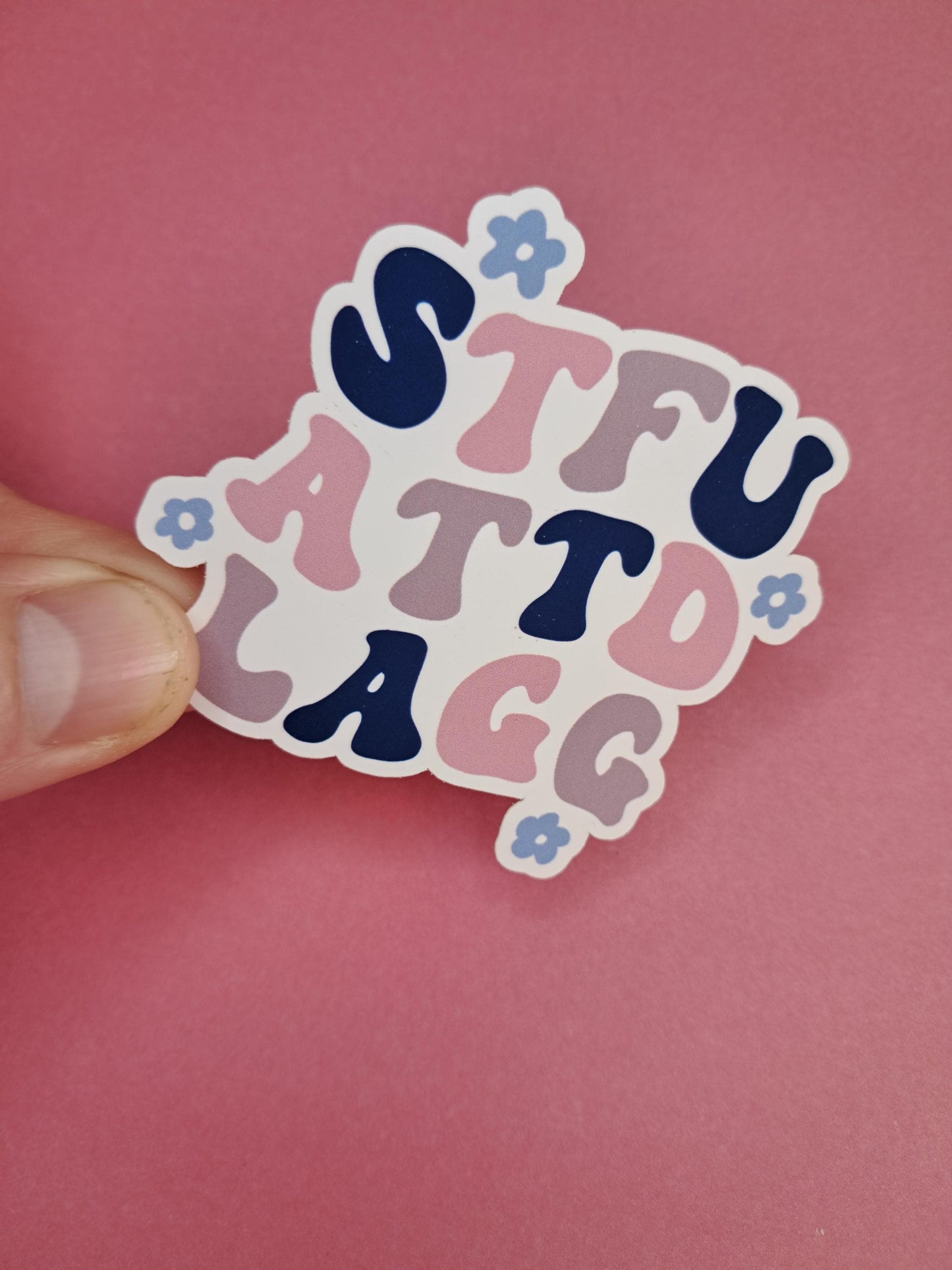 Stfuattdlagg girly dark romance smut girly reader Sticker Die cut Decal planner vinyl sticker | Kindle | Laptop Book | Water Bottle Bookish