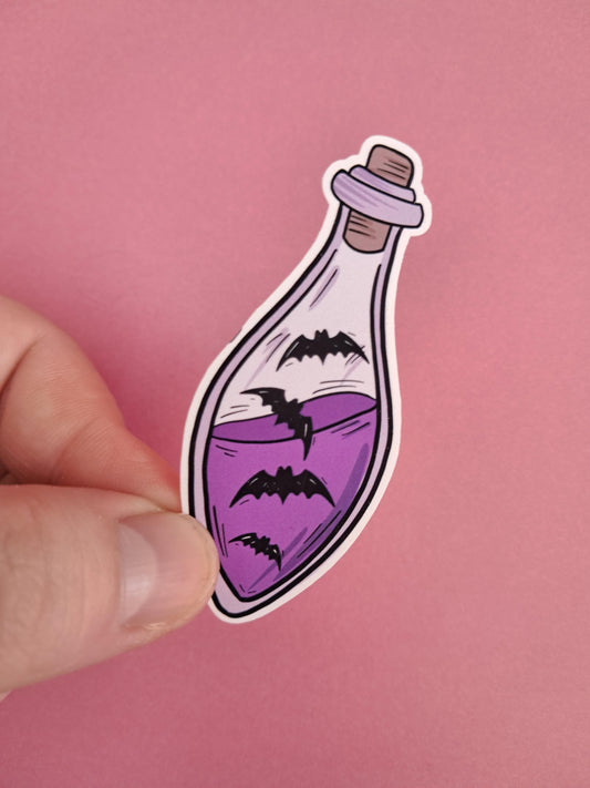 Magical potion fantasy bat boys vampire reader Sticker Die cut Decal planner vinyl sticker | Kindle | Laptop Book | Water Bottle  Bookish
