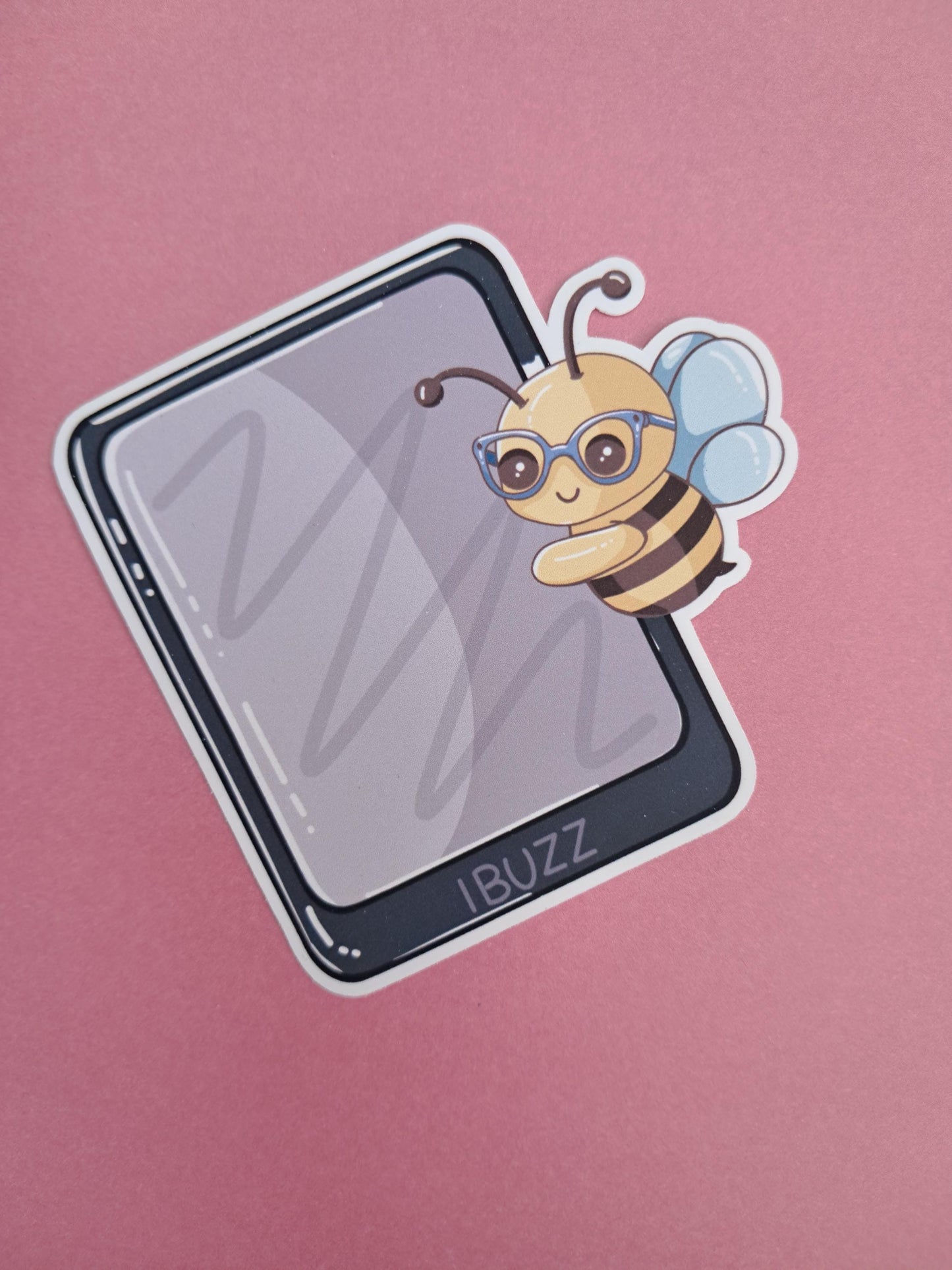 Cute kawaii bee beatrix ipad kobo reader Sticker Die cut Decal planner vinyl sticker | Kindle | Laptop Book | Water Bottle Bookish