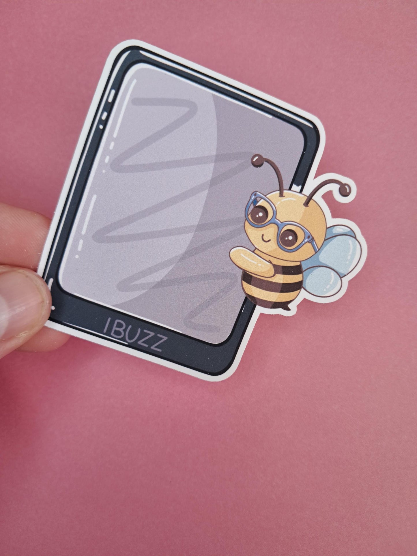 Cute kawaii bee beatrix ipad kobo reader Sticker Die cut Decal planner vinyl sticker | Kindle | Laptop Book | Water Bottle Bookish