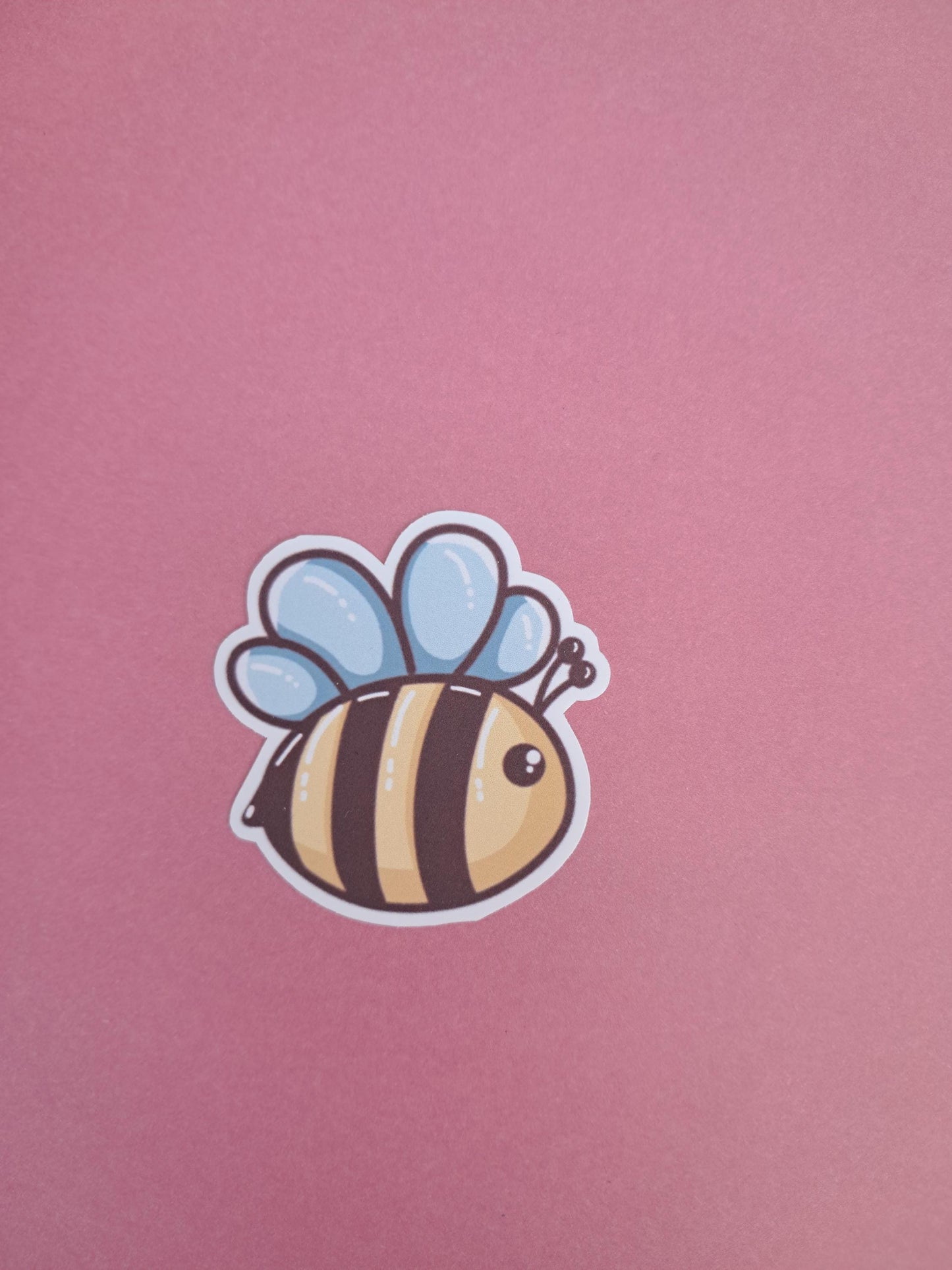 Cute kawaii busy bee summer Reading Sticker Die cut Decal planner vinyl sticker | Kindle | Laptop | Book | Water Bottle | Bookish | Phone