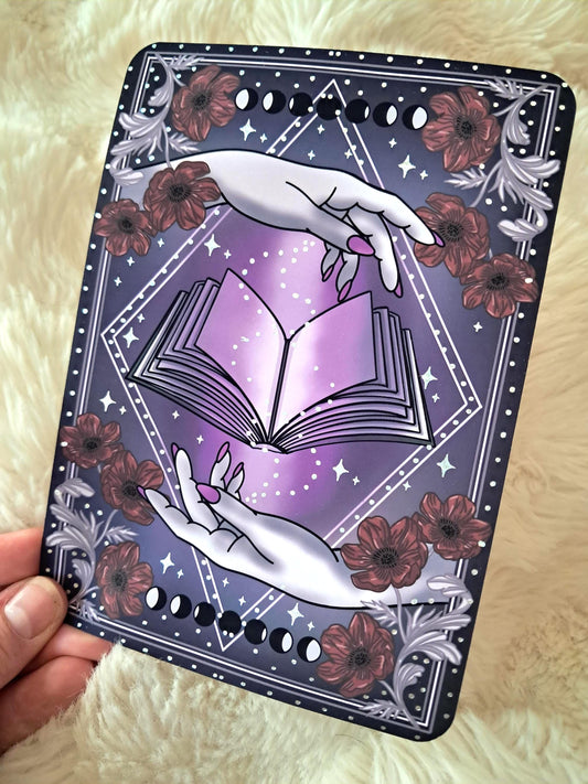 Foiled Kindle Case Insert | Reader Gifts | Bookish | Sticker | Booktok | the reader tarot card | fantasy | witchy | Moon | Colourful | Skin