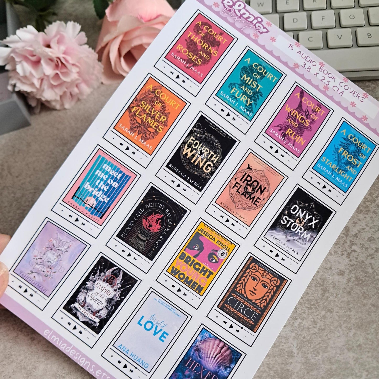 Printed Custom Book Cover Stickers | Reading Journal | Bullet Journal | Planning | Reading Gifts | Booktok | tracker | Books Ebook Audiobook