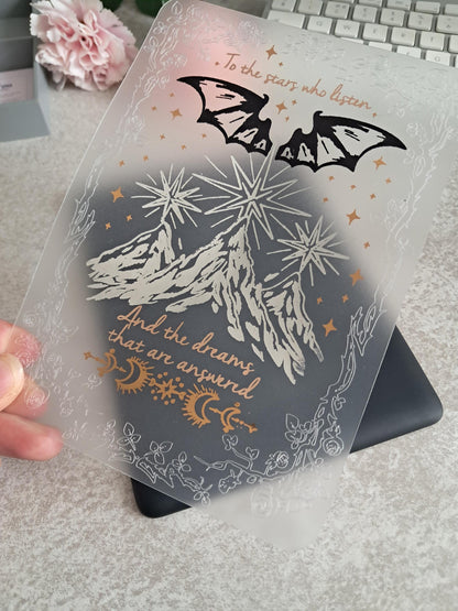 Foiled Kindle Case Insert | Reader Gifts | Bookish | Velaris | Decor | Kindle Stickers | Booktok | Rhysand | Faerie | Fae | fantasy | ACOTAR