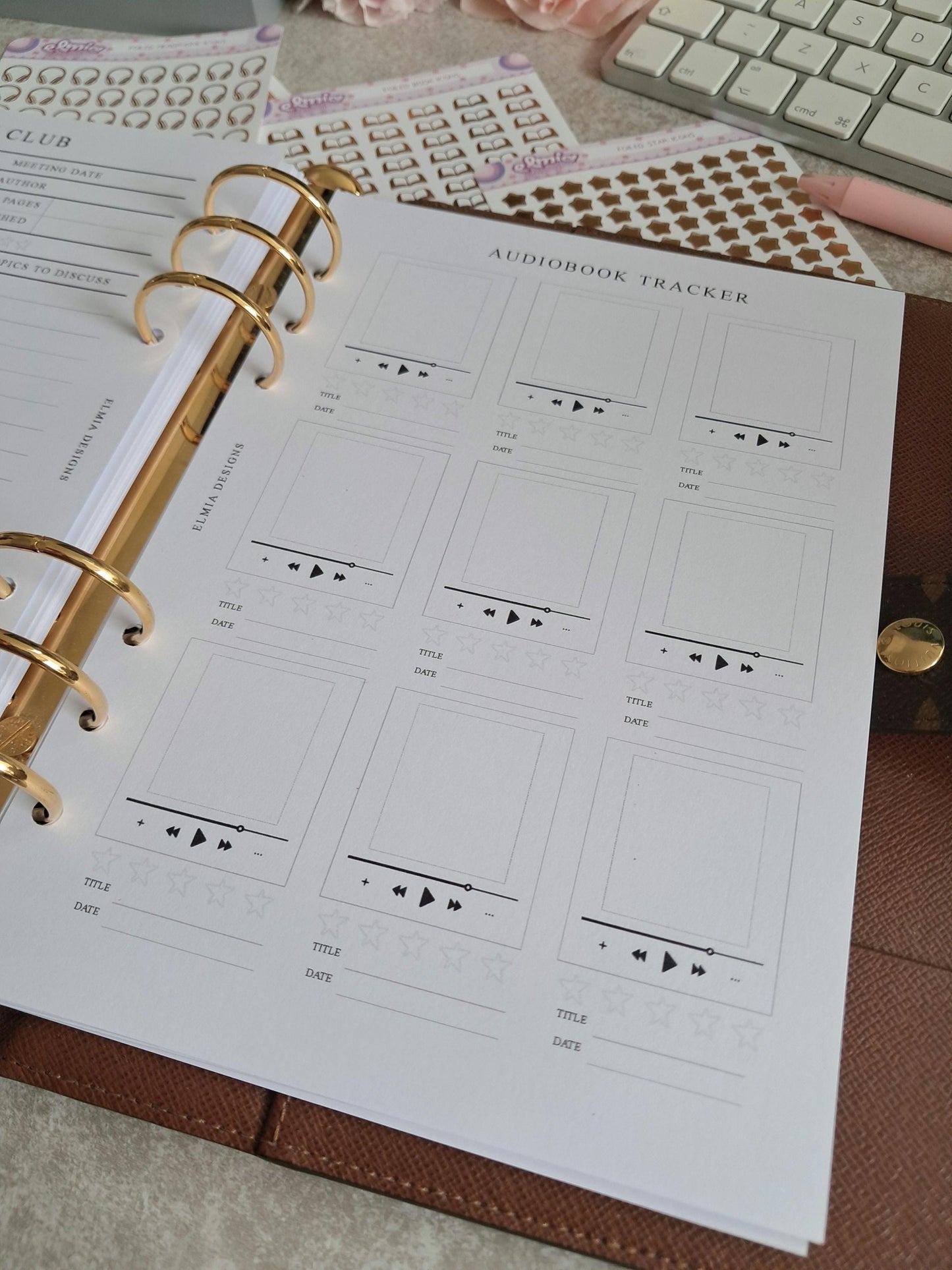 Digital Download A5 Size Reading Journal | Bookish gifts | Book Review | Reading | Planner inserts | Audiobook Listening Tracker BUJO