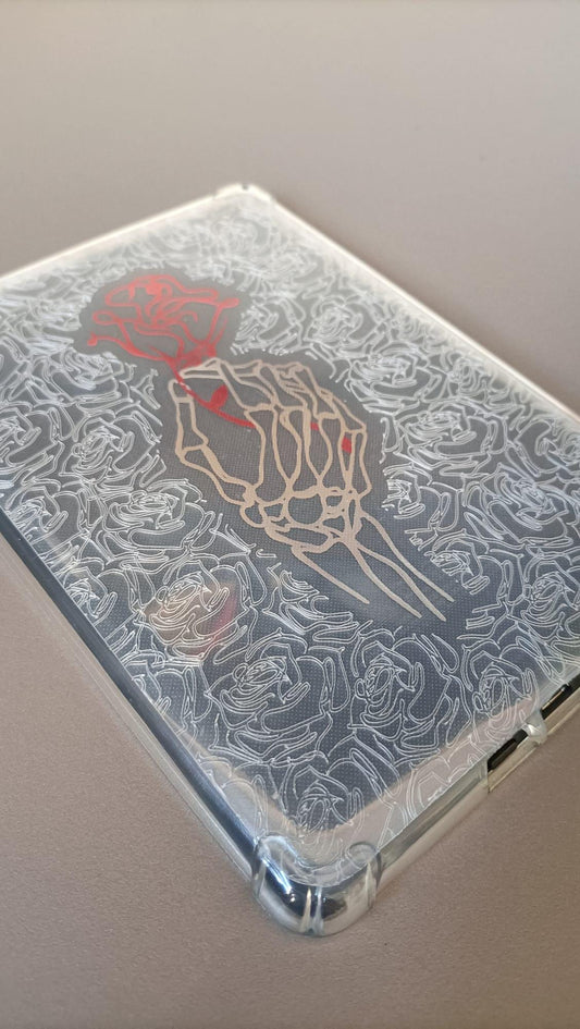 Haunting Foiled Kindle Case Insert Skin | Reader Gifts | Bookish | roses | Decor | Kindle Stickers | Booktok | skull  | Halloween dark