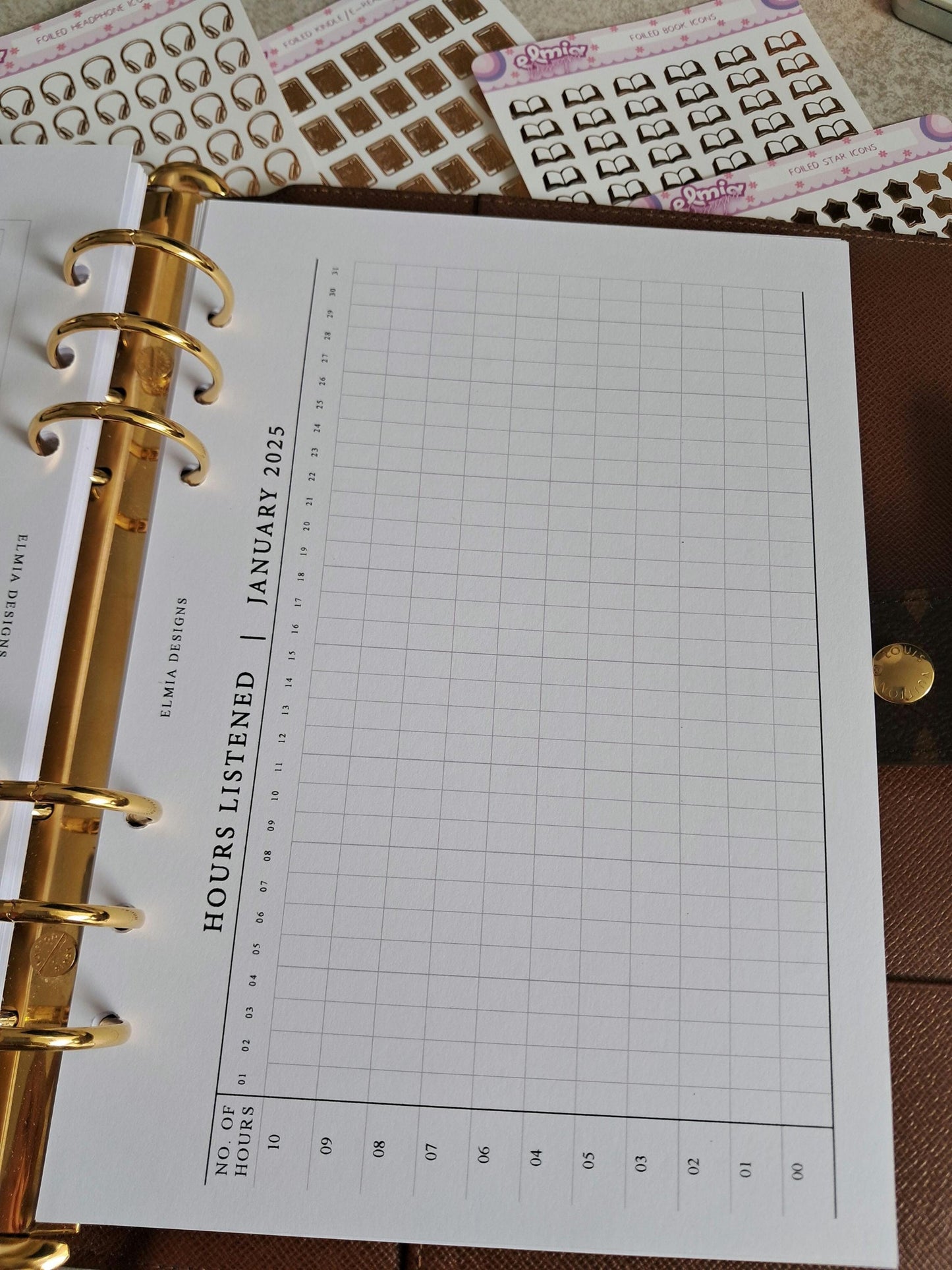 Digital Download A5 Size Reading Journal | Bookish gifts | Book Review | Reading | Planner inserts | Audiobook tracker monthly daily 2025