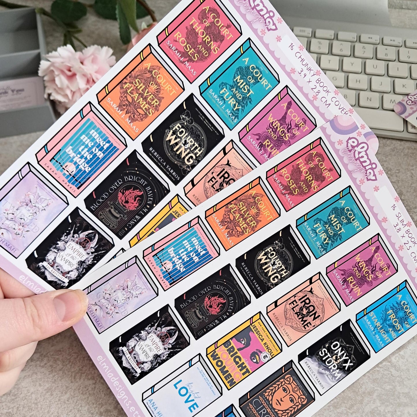 Printed Custom Book Cover Stickers | Reading Journal | Bullet Journal | Planning | Reading Gifts | Booktok | tracker | Books Audiobook Ebook