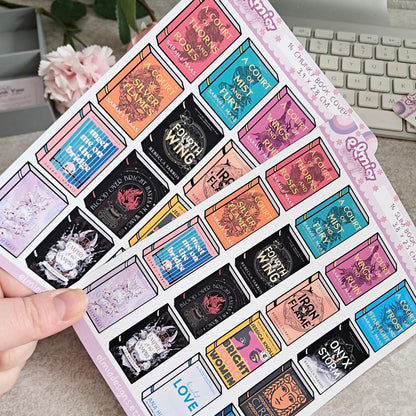 Printed Custom Book Cover Stickers | Reading Journal | Bullet Journal | Planning | Reading Gifts | Booktok | tracker | Books Audiobook Ebook