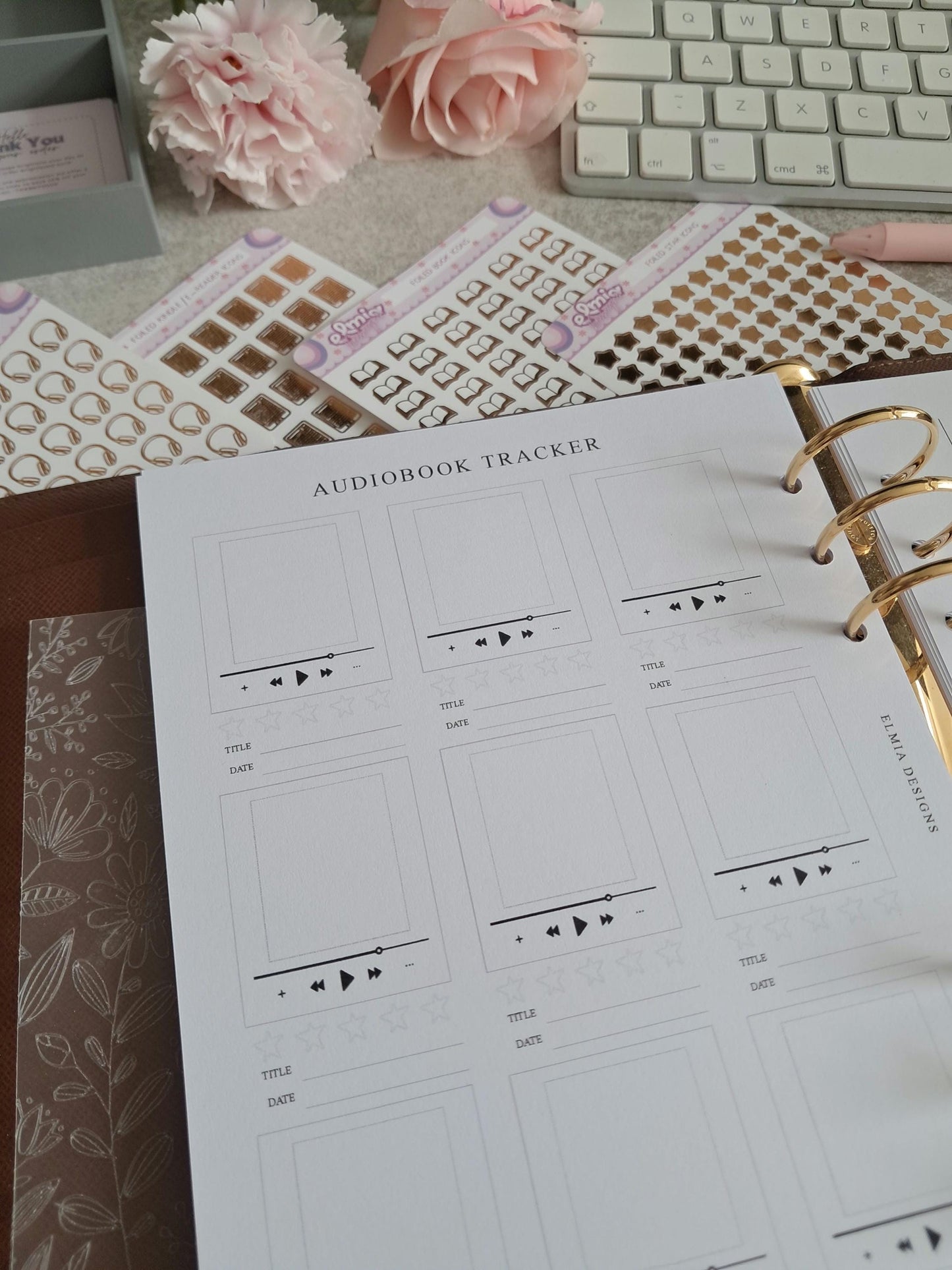 Digital Download A5 Size Reading Journal | Bookish gifts | Book Review | Reading | Planner inserts | Audiobook Listening Tracker BUJO