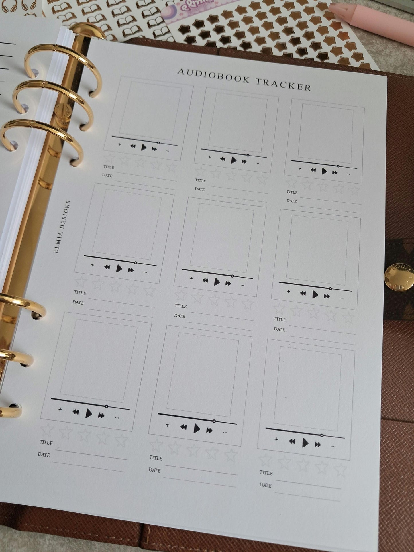 Digital Download A5 Size Reading Journal | Bookish gifts | Book Review | Reading | Planner inserts | Audiobook Listening Tracker BUJO