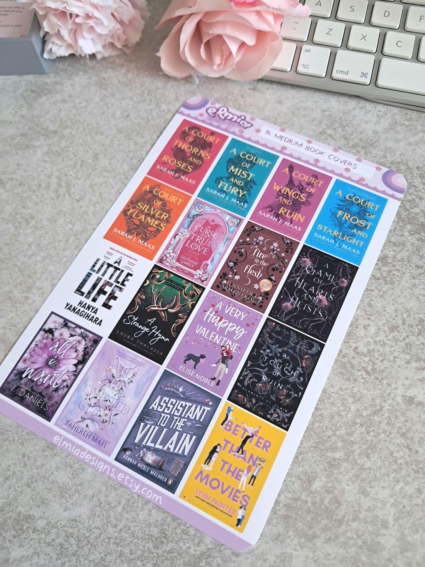 Printed Custom Book Cover Stickers | Reading Journal | Bullet Journal | Planning | Reading Gifts | Booktok | tracker | Books