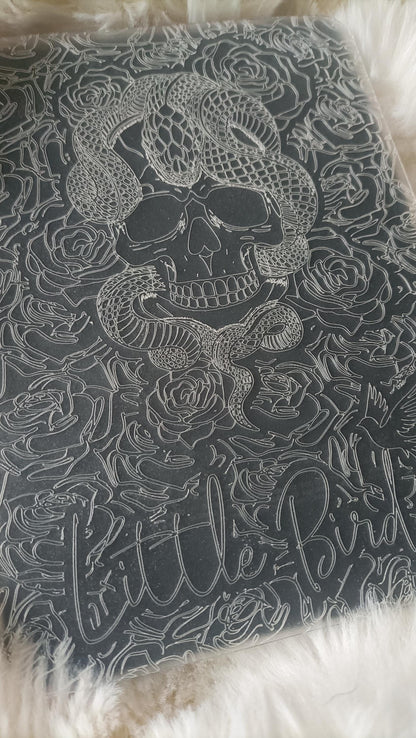 Engraved Kindle Case Insert | Reader Gifts | Bookish | viper rose| Decor | Kindle Sticker | Booktok | skull | fantasy | dark romance | snake