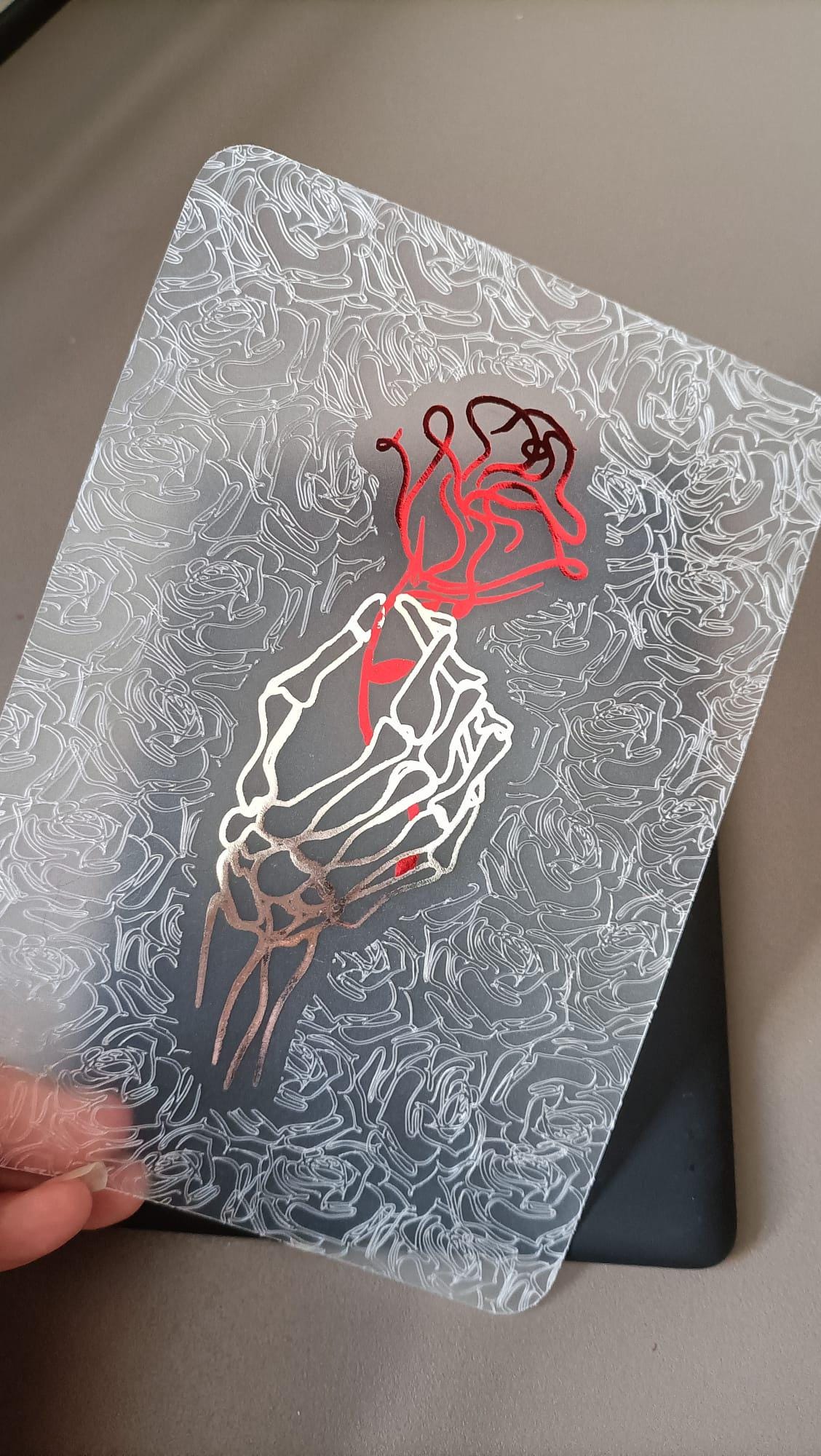 Haunting Foiled Kindle Case Insert Skin | Reader Gifts | Bookish | roses | Decor | Kindle Stickers | Booktok | skull  | Halloween dark