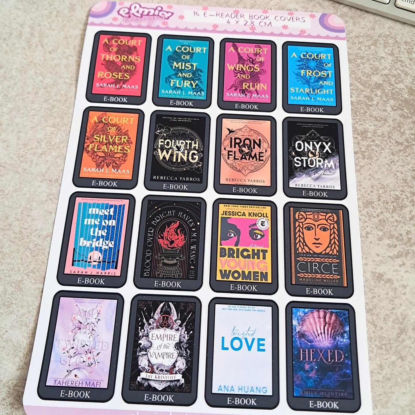 Printed Custom Book Cover Stickers | Reading Journal | Bullet Journal | Planning | Reading Gifts | Booktok | tracker | Books Audiobook Ebook