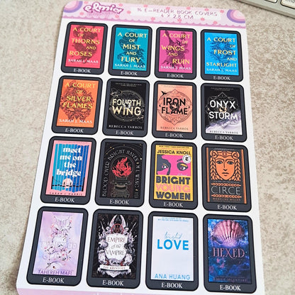 Printed Custom Book Cover Stickers | Reading Journal | Bullet Journal | Planning | Reading Gifts | Booktok | tracker | Books Audiobook Ebook