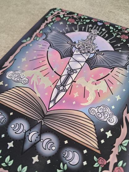 Foiled Kindle Case Insert | Reader Gifts | Bookish | Sticker | Booktok | dragons | fantasy | Romance | Romantasy | Moon | Colourful | Skin