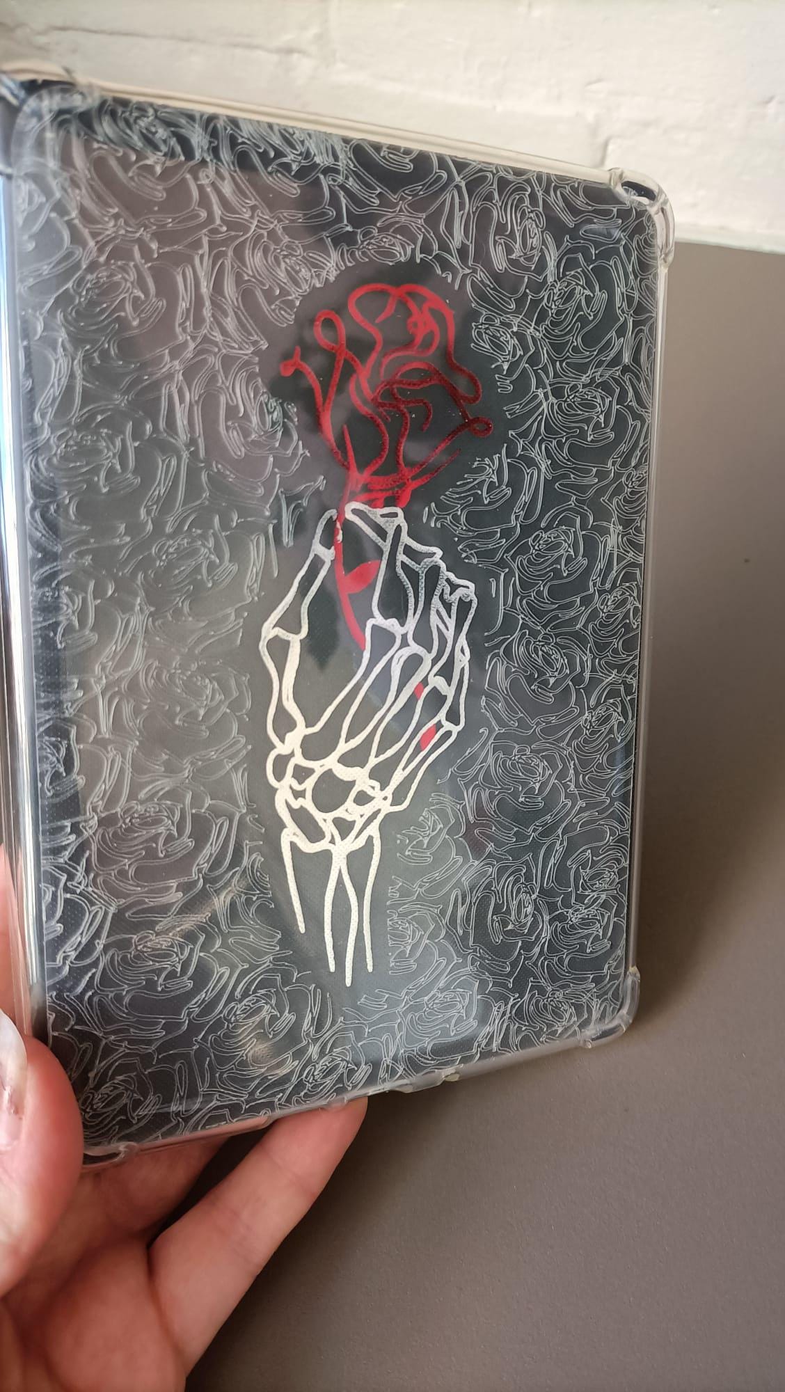 Haunting Foiled Kindle Case Insert Skin | Reader Gifts | Bookish | roses | Decor | Kindle Stickers | Booktok | skull  | Halloween dark