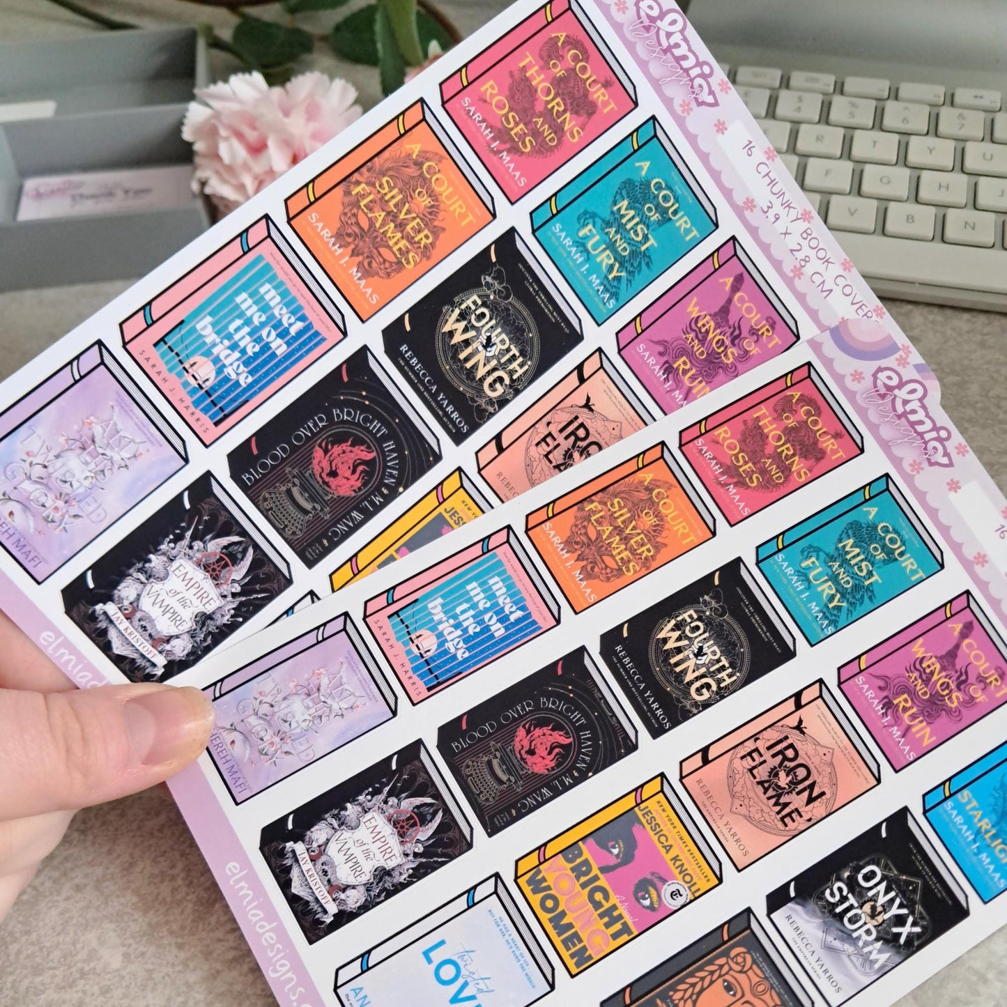 Printed Custom Book Cover Stickers | Reading Journal | Bullet Journal | Planning | Reading Gifts | Booktok | tracker | Books Ebook Audiobook