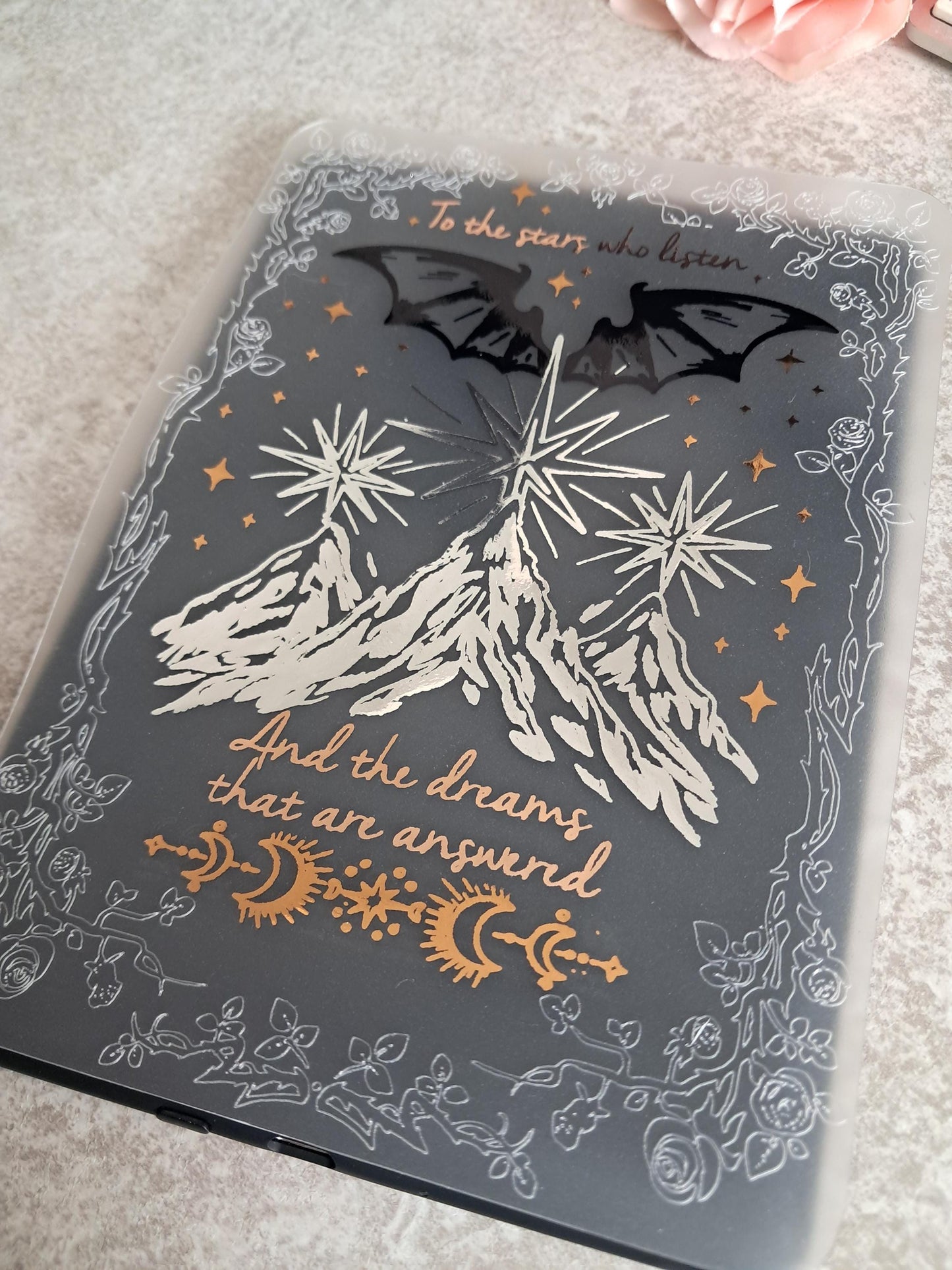 Foiled Kindle Case Insert | Reader Gifts | Bookish | Velaris | Decor | Kindle Stickers | Booktok | Rhysand | Faerie | Fae | fantasy | ACOTAR