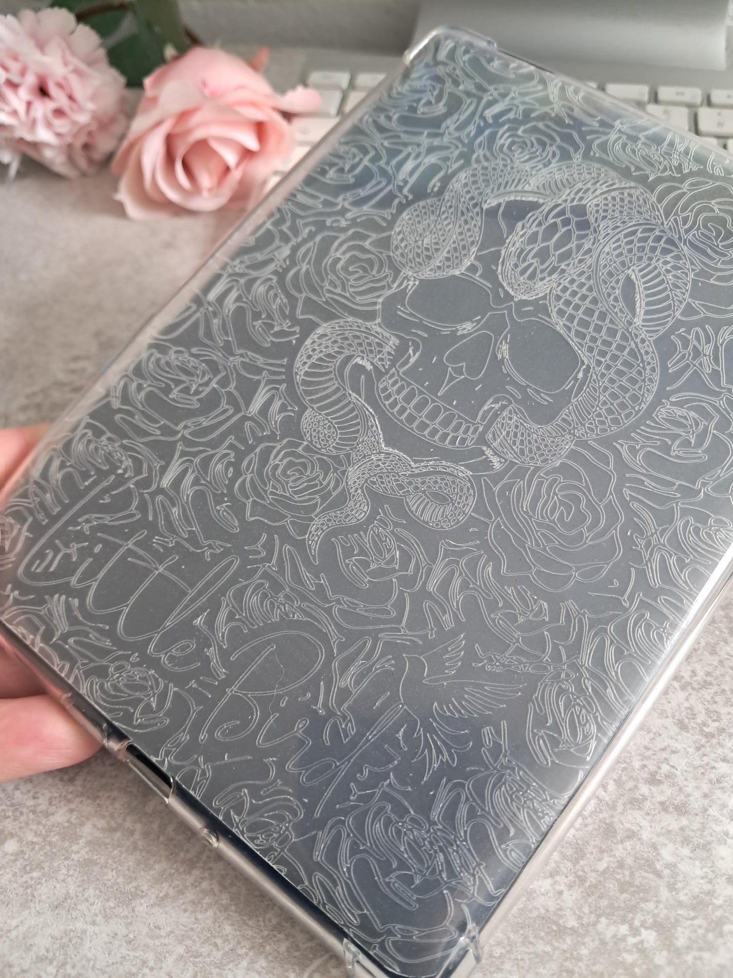 Engraved Kindle Case Insert | Reader Gifts | Bookish | viper rose| Decor | Kindle Sticker | Booktok | skull | fantasy | dark romance | snake