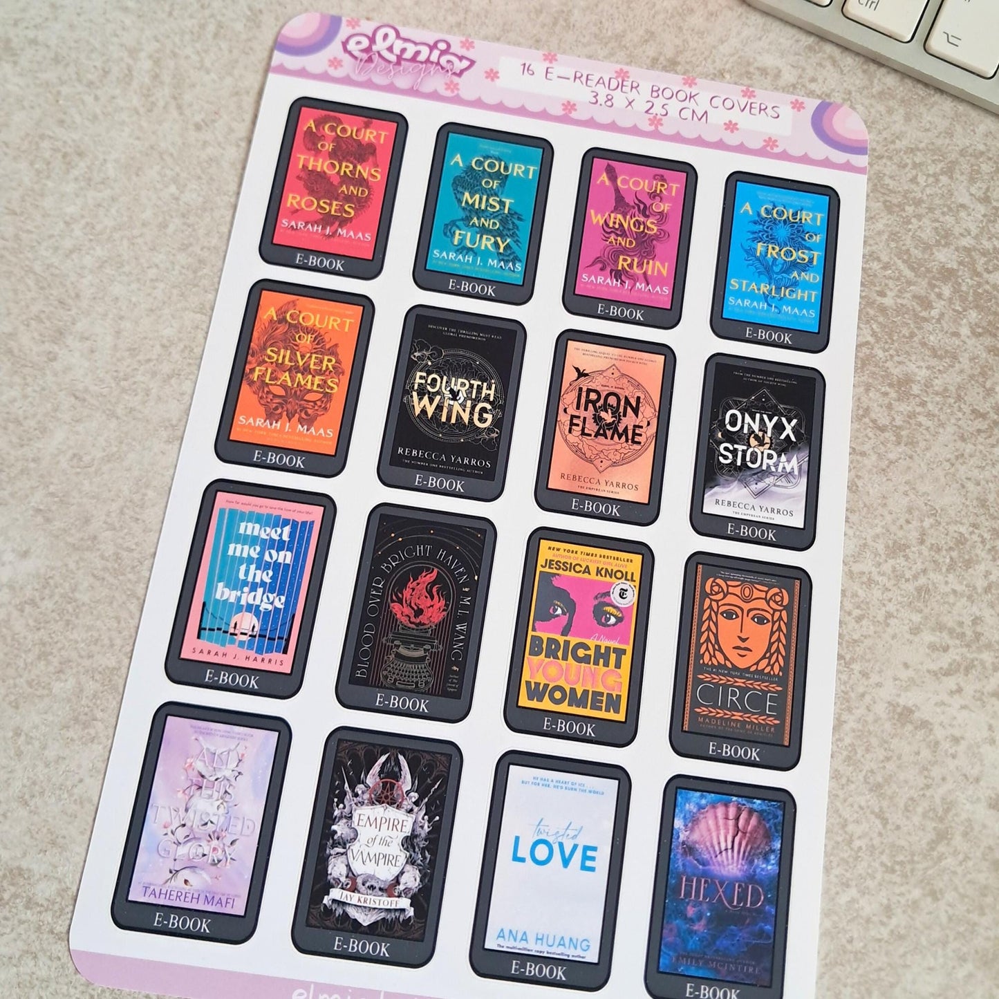 Printed Custom Book Cover Stickers | Reading Journal | Bullet Journal | Planning | Reading Gifts | Booktok | tracker | Books Ebook Audiobook