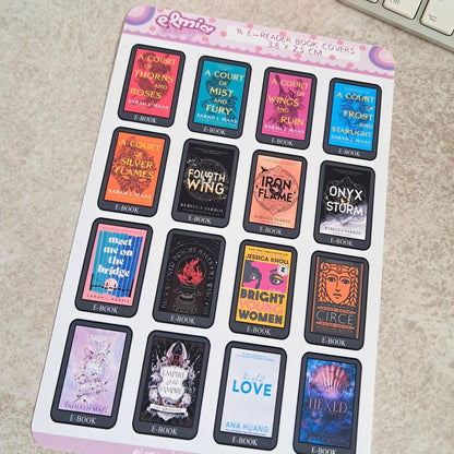 Printed Custom Book Cover Stickers | Reading Journal | Bullet Journal | Planning | Reading Gifts | Booktok | tracker | Books Ebook Audiobook