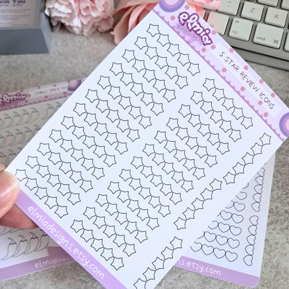 Book or reading journal rating stickers | star rating | smut or spice | emotion | romance | review | planner stickers | vinyl sticker