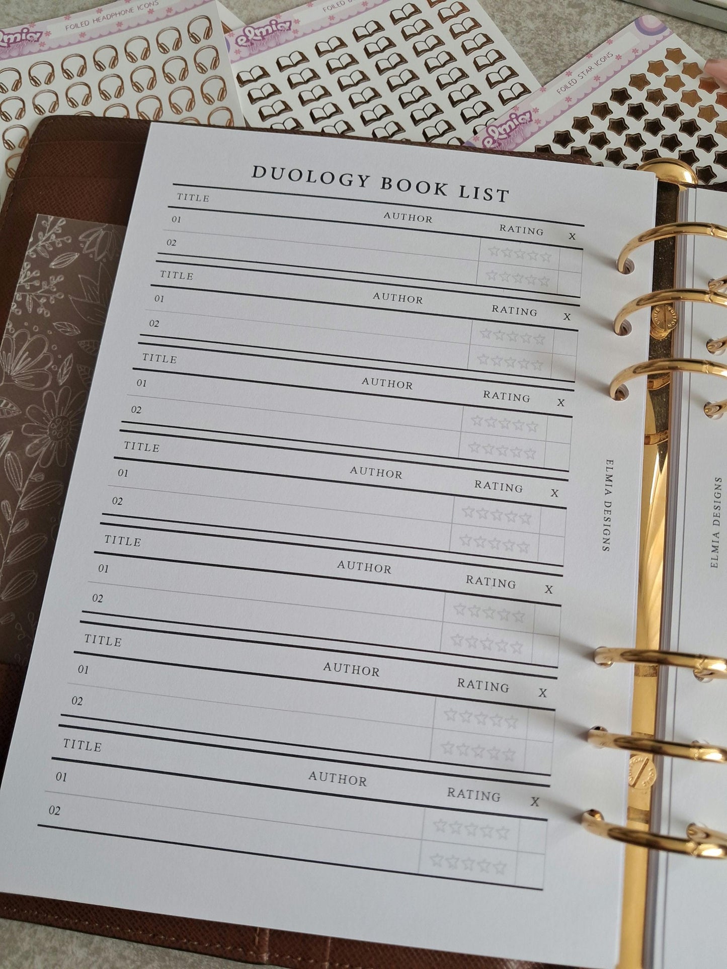 Digital Download A5 Size Reading Journal | Bookish gifts | Book Review | Reading tracker | Planner inserts | Duology Book Series Trackers