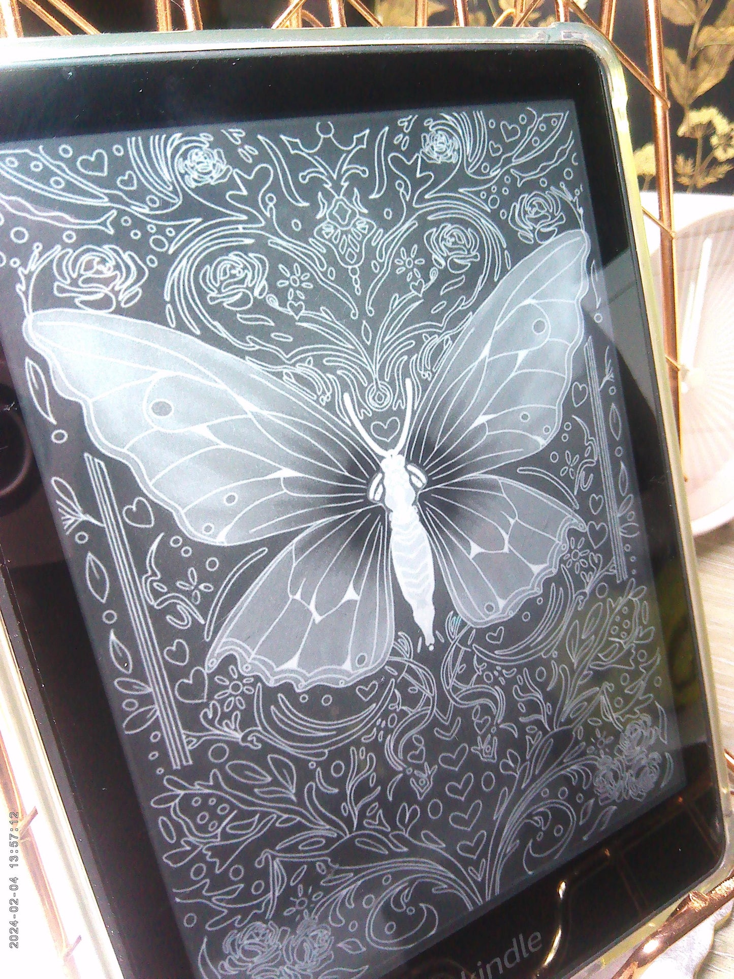 Kindle Lock Screen Screensaver Download | Reader Gift | Bookish | Decor | Stickers | Booktok | floral fantasy | butterfly | girly wallpaper