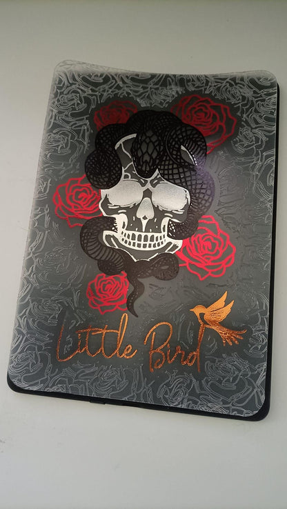 Foiled Kindle Case Insert | Reader Gifts | Bookish | Decor | Kindle Stickers | Booktok | dark romance | rose | skull | fantasy | snake goth