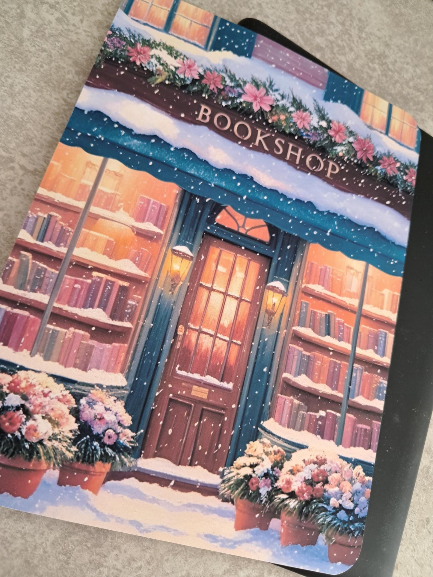 Printed Kindle Case Insert | Reader Gifts | Bookish | Decor | Kindle Sticker | Booktok | Fantasy book shop bookstore winter snow christmas