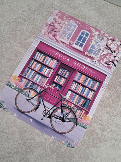 Printed Custom Kindle Case Insert | Reader Gifts | Bookish | Decor | Kindle Stickers | Booktok | Pink Blossom Book Shop Artwork | Romance |