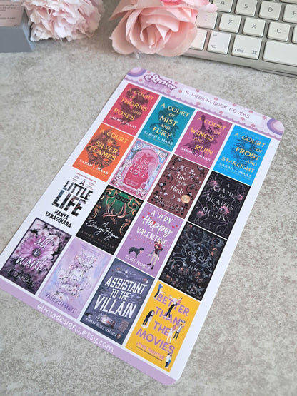 Printed Custom Book Cover Stickers | Reading Journal | Bullet Journal | Planning | Reading Gifts | Booktok | tracker | Books
