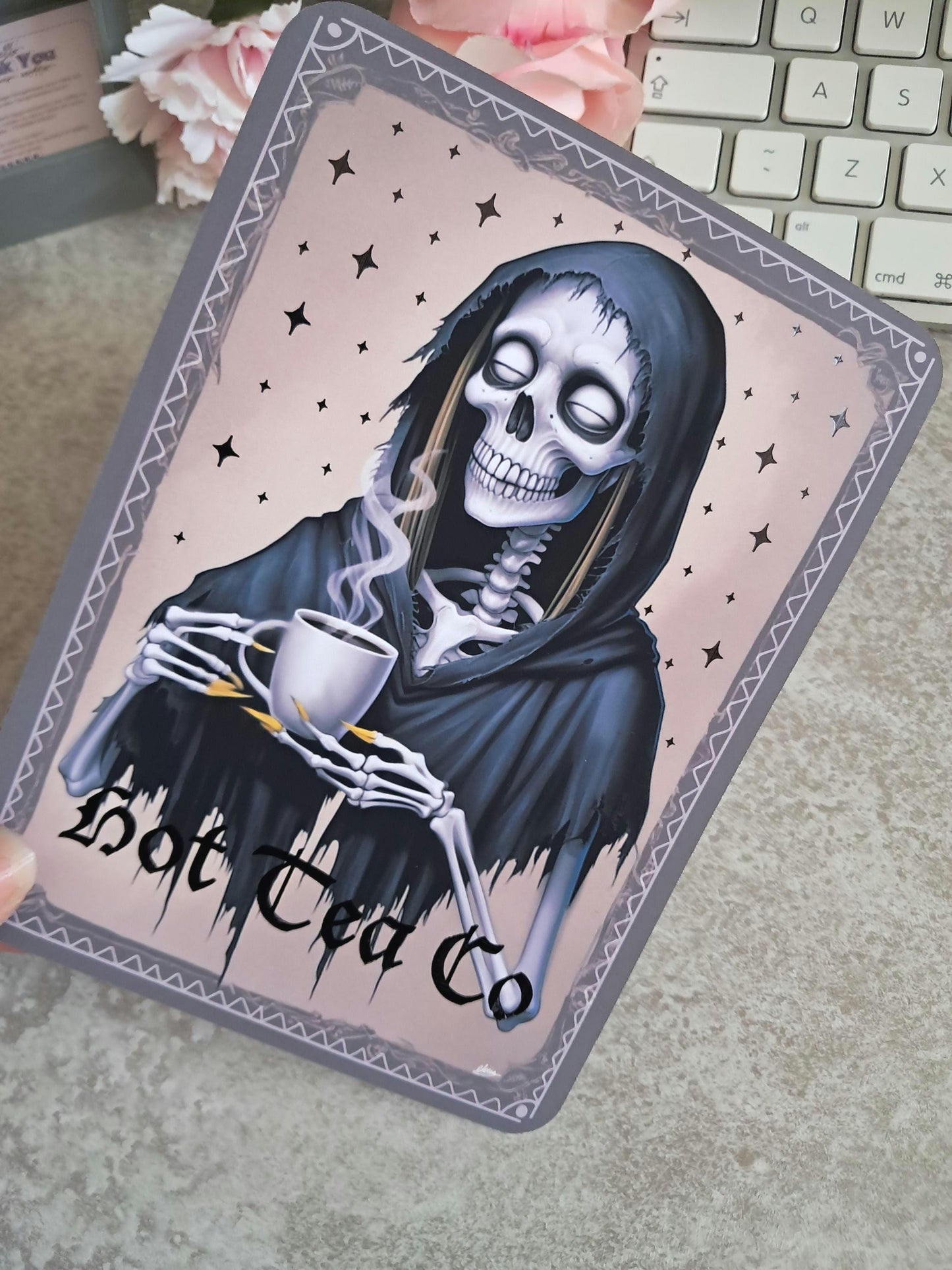 Foiled custom Kindle Case Insert | Reader Gifts | Bookish | acotar | Decor | Sticker | Booktok | romantasy | suriel | fantasy | hot tea Co