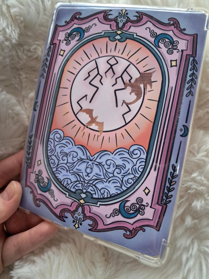 Foiled Kindle Case Insert | Reader Gifts | Bookish | Sticker | Booktok | dragons | fantasy | Romance | Romantasy storm | fourth wing ACOTAR