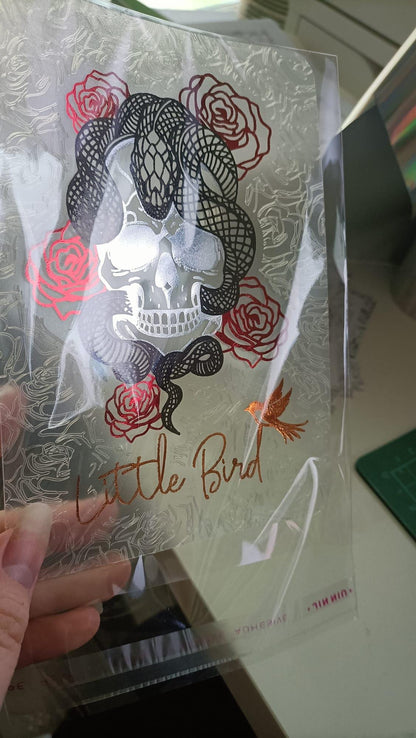 Foiled Kindle Case Insert | Reader Gifts | Bookish | Decor | Kindle Stickers | Booktok | dark romance | rose | skull | fantasy | snake goth