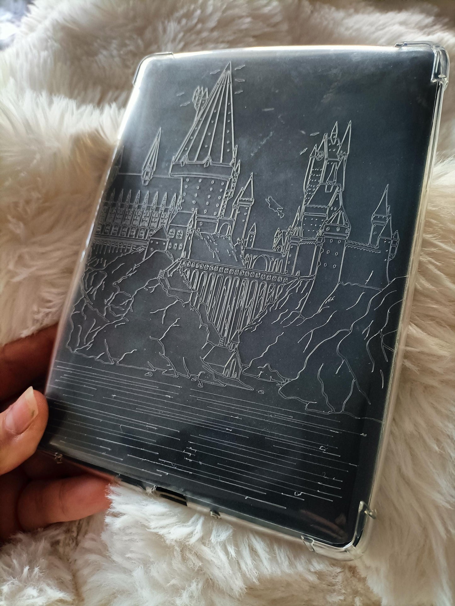 Engraved Kindle Case Insert | Reader Gifts | Bookish | night | Decor | Kindle Stickers | Booktok | romantasy | fantasy castle magic school