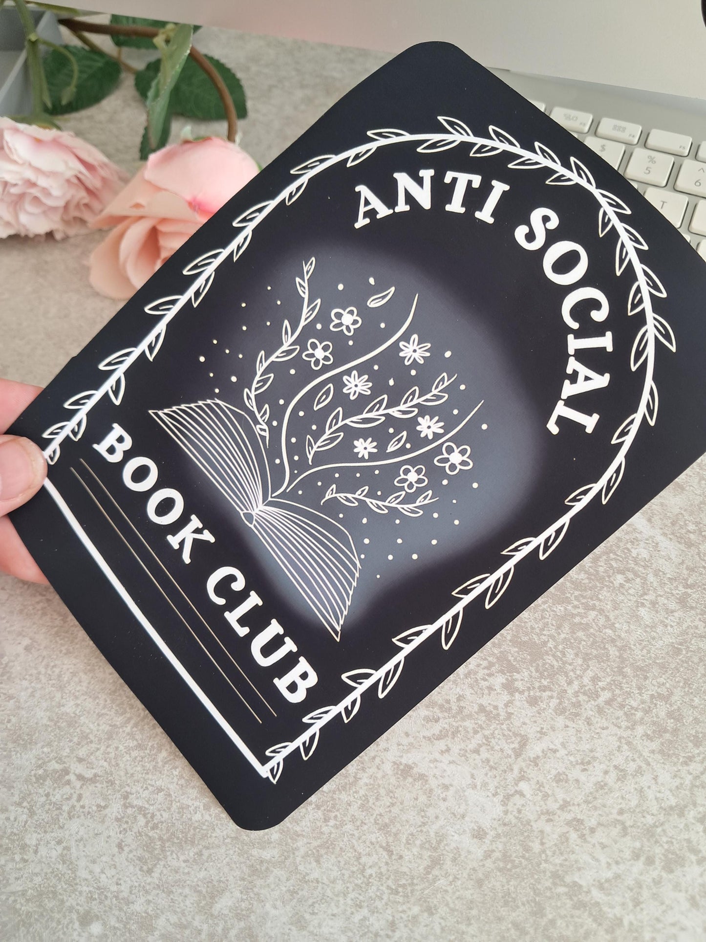 Printed Kindle clear Case Insert | Reader Gifts | Bookish | Decor | Kindle Stickers | Booktok | anti social book club| Romance | dark